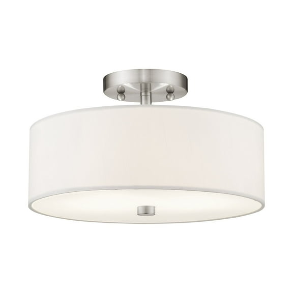 Livex Lighting - Meridian - 2 Light Semi-Flush Mount in Modern Style - 13 Inches