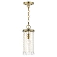 thumbnail image 1 of 51062-01 Livex Lighting Elizabeth - 1 Light Mini Pendant in Glam Style - 6 Inches wide by 14.75 Inches high-Antique Brass Finish    -Traditional, 1 of 9