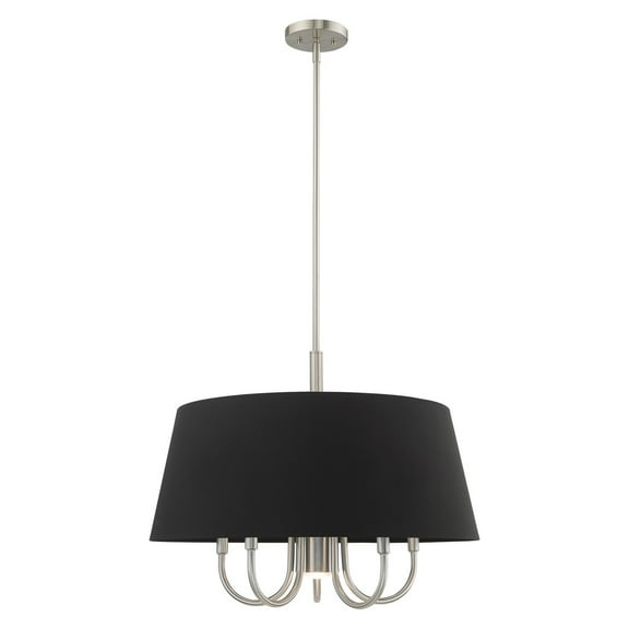 51356-91 Livex Lighting Belclaire - 6 Light Pendant in Contemporary Style - 24 Inches wide by 21.5 Inches high     -Traditional Installation