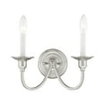 thumbnail image 1 of Livex Lighting Cranford Wall Sconce in Brushed Nickel, 1 of 9