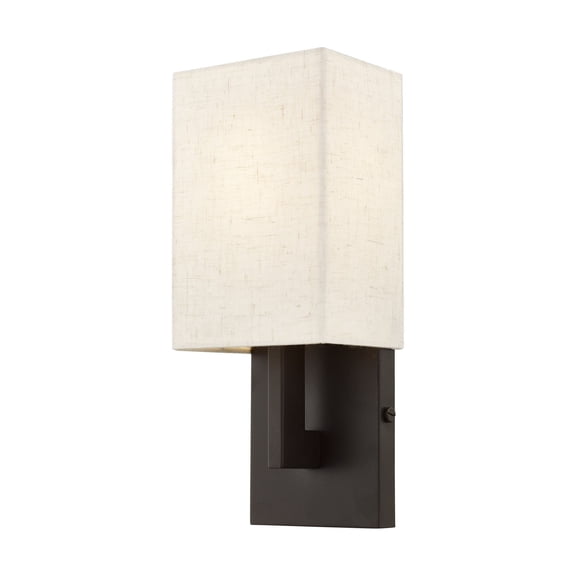 52131-92 Livex Lighting Meridian - 1 Light ADA Wall Sconce in Modern Style - 5 Inches wide by 13 Inches high-English Bronze Finish