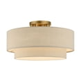 thumbnail image 1 of Livex Lighting - Bellingham - 3 Light Large Semi-Flush Mount In Mid-Century, 1 of 12