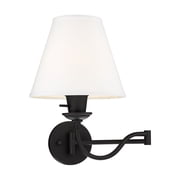 Livex Lighting Swing Arm Wall Lamp in Black