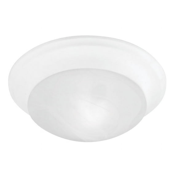 Livex Lighting 7302 Omega 1 Light Flush Mount Ceiling Fixture - White