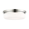 thumbnail image 1 of Livex Lighting Stratus 3-Light Metal & Glass Ceiling Mount in Polished Chrome, 1 of 9