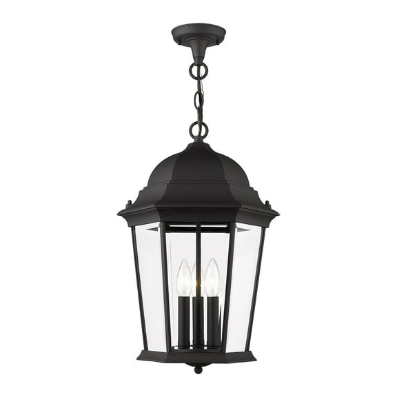 7569-14 Livex Lighting Hamilton - 3 Light Outdoor Pendant Lantern in Traditional Style - 12.5 Inches wide by 20 Inches high