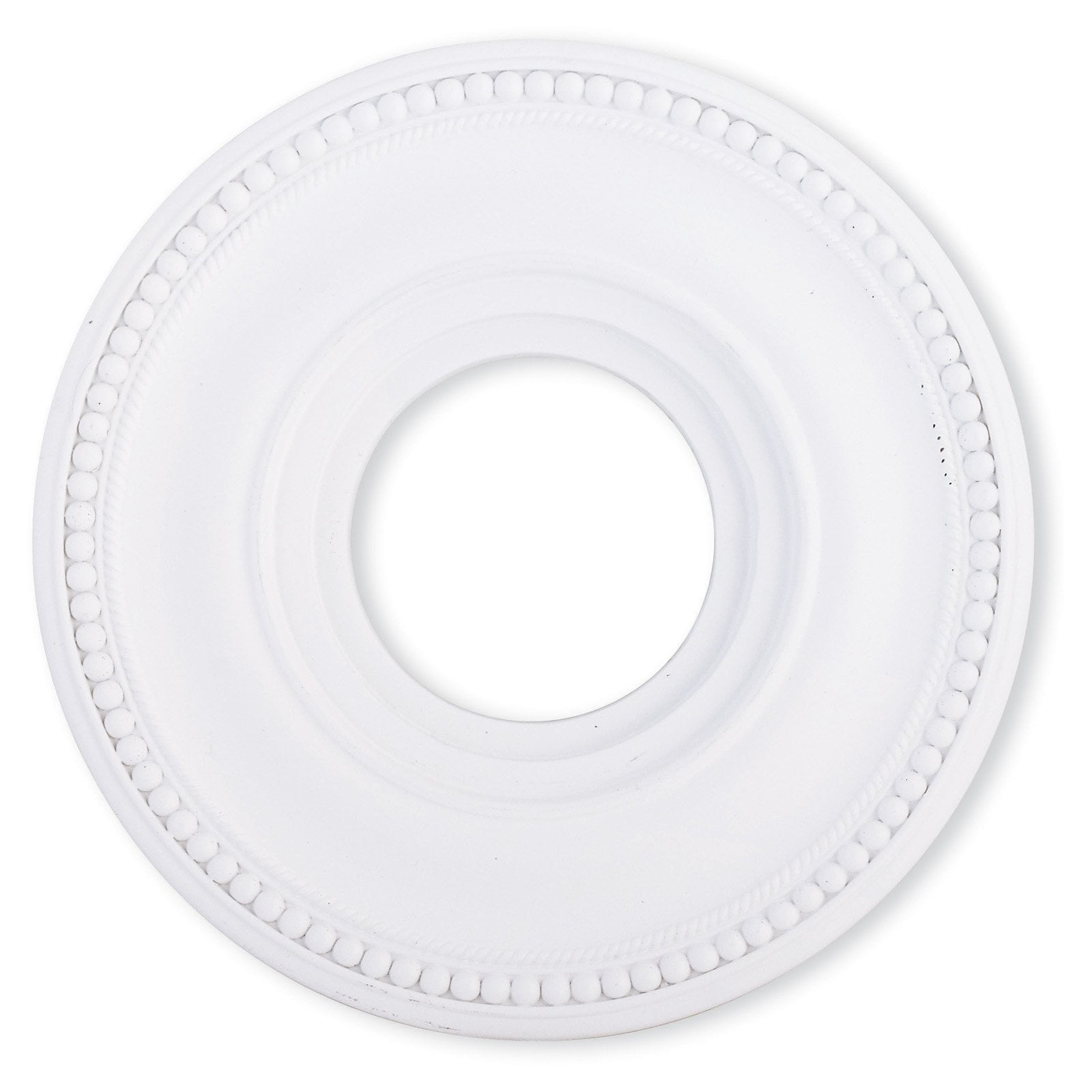 White 24-Inch Ornate Polyurethane Ceiling Medallion