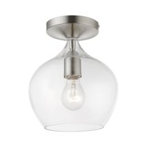 Livex Lighting - Aldrich - 1 Light Semi-Flush Mount In Transitional Style-9.25