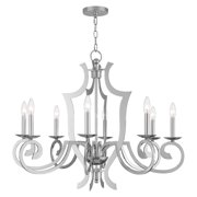 Livex Lighting Aldrich 8 Light Chandelier in Polished Chrome