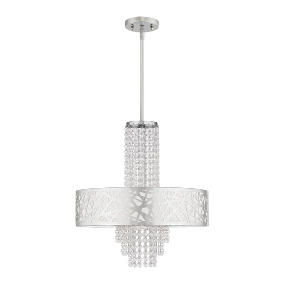Livex Lighting Allendale 4 Light Pendant Light in Polished Chrome