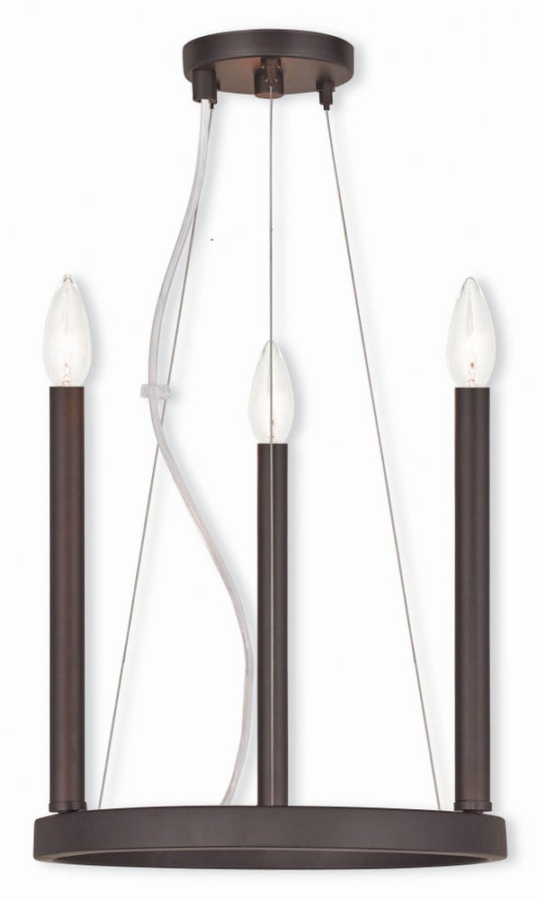 Bronze Mini Candle 3-Light Chandelier