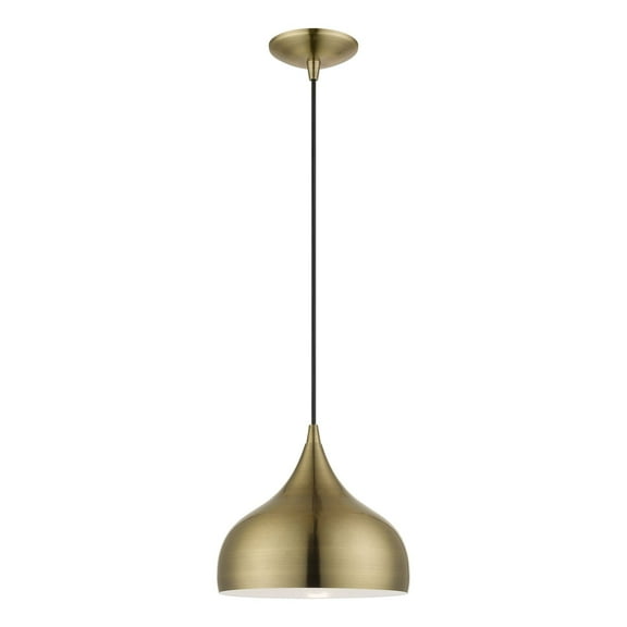 40982-01 Livex Lighting Amador - 1 Light Pendant In Transitional Style-13.5 Inches Tall and 10 Inches Wide     -Traditional Installation