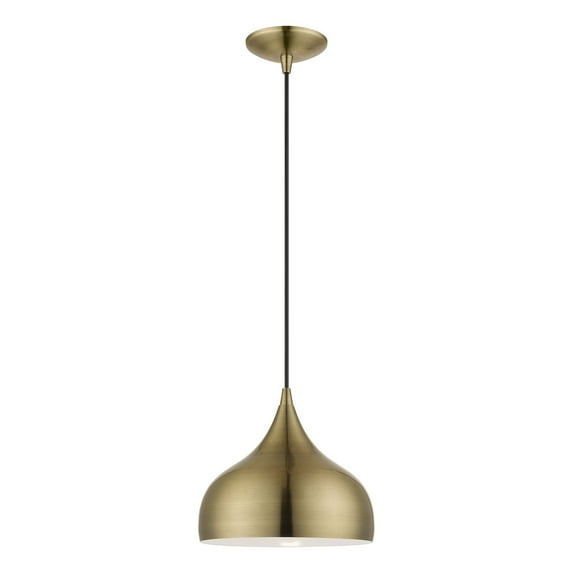 40982-01 Livex Lighting Amador - 1 Light Pendant In Transitional Style-13.5 Inches Tall and 10 Inches Wide -Traditional Installation