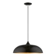thumbnail image 1 of 49233-68 Livex Lighting Amador - 1 Light Pendant In Transitional Style-13.75 Inches Tall and 17.75 Inches Wide-Shiny Black/Polished Chrome Finish, 1 of 9