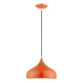 thumbnail image 1 of 41172-77 Livex Lighting Amador - 1 Light Pendant In Transitional Style-15 Inches Tall and 11.75 Inches Wide-Shiny Orange/Polished Chrome Finish, 1 of 12