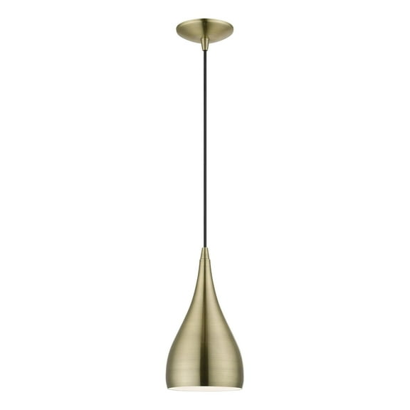 40981-01 Livex Lighting Amador - 1 Light Pendant In Transitional Style-19 Inches Tall and 6.25 Inches Wide     -Traditional Installation