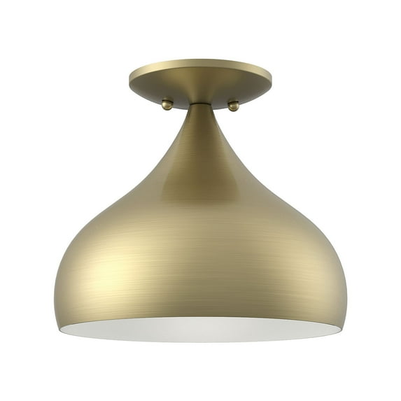 Livex Lighting - Amador - 1 Light Semi-Flush Mount In Transitional Style-7.75
