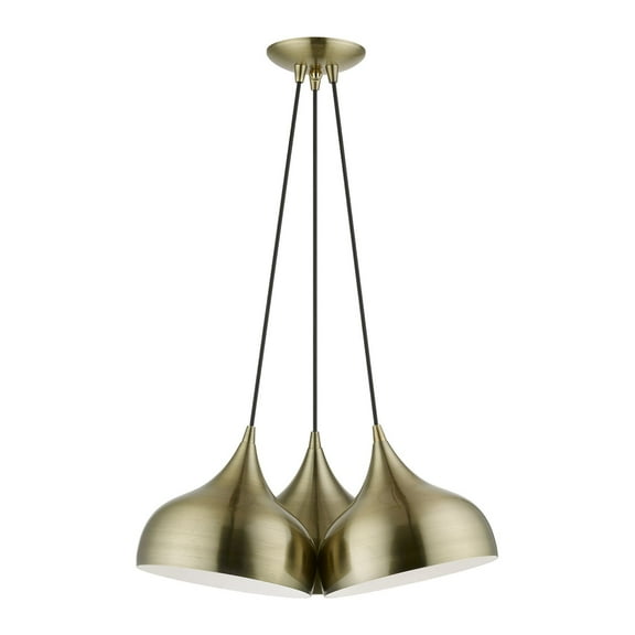 Livex Lighting - Amador - 3 Light Cluster Pendant In Transitional Style-13.5