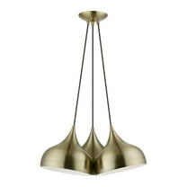 Livex Lighting - Amador - 3 Light Cluster Pendant In Transitional Style-13.5