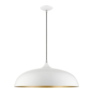 49234-69-Livex Lighting-Amador - 3 Light Large Pendant In Transitional Style-15.75 Inches Tall and 23.75 Inches Wide-Shiny White/Polished Chrome