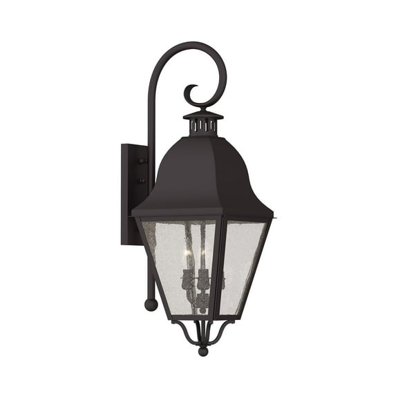 Livex Lighting Amwell 3 Light Bronze Outdoor Wall Lantern
