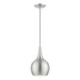thumbnail image 1 of 49016-91-Livex Lighting-Andes - 1 Light Mini Pendant In Urban Style-19.5 Inches Tall and 7.75 Inches Wide-Brushed Nickel/Polished Chrome Finish, 1 of 2