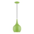 thumbnail image 1 of 49016-78 Livex Lighting Andes - 1 Light Mini Pendant In Urban Style-19.5 Inches Tall and 7.75 Inches Wide-Shiny Apple Green/Polished Chrome Finish, 1 of 11