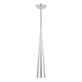 thumbnail image 1 of 49631-66 Livex Lighting Andes - 1 Light Tall Pendant In Urban Style-30.5 Inches Tall and 5 Inches Wide-Brushed Aluminum/Polished Chrome Finish, 1 of 12