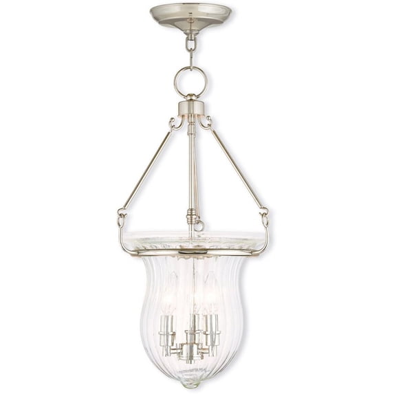 50944-07-Livex Lighting-Andover - 3 Light Pendant in Farmhouse Style - 12 Inches wide by 22.5 Inches high-Bronze Finish -Traditional Installation