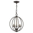 thumbnail image 1 of 40913-07 Livex Lighting Arabella - 3 Light Globe Convertible Mini Chandelier In Shabby Chic Style-15.5 Inches Tall and 12 Inches Wide-Bronze/Antique, 1 of 13