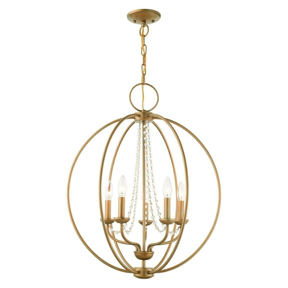 Livex Lighting - Arabella - 5 Light Globe Chandelier In Shabby Chic Style-28.25