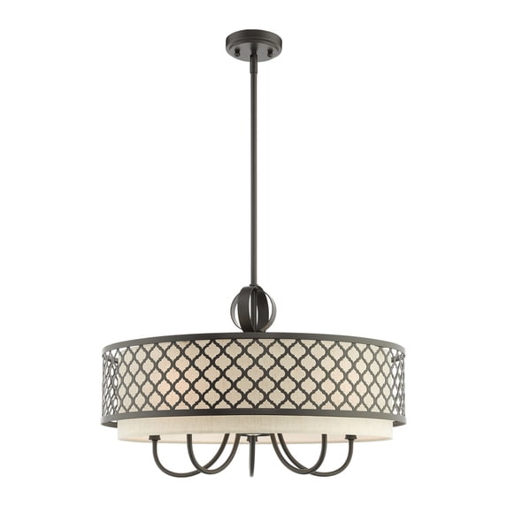Livex Lighting Arabesque 6 Light Pendant Light in English Bronze