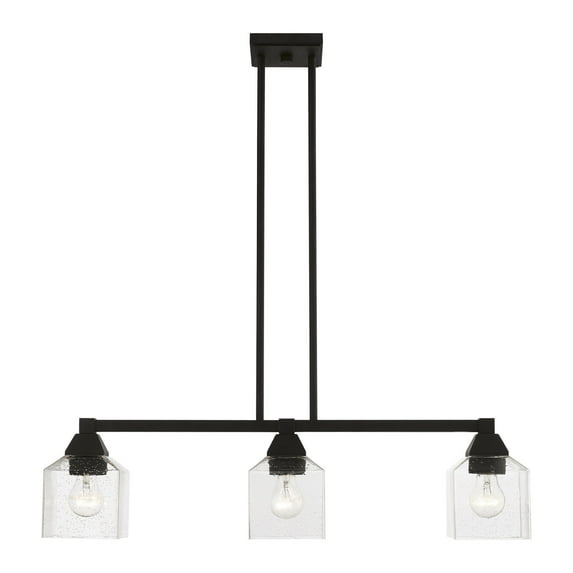 Livex Lighting - Aragon - 3 Light Linear Chandelier In Architectural Style-14.25