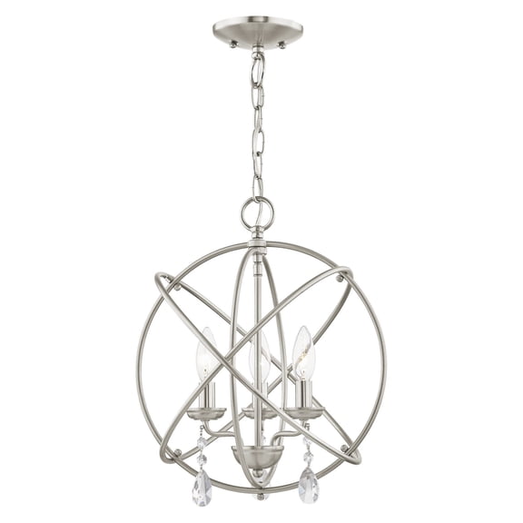 Livex Lighting - Aria - 3 Light Convertible Mini Chandelier in Glam Style - 15.5