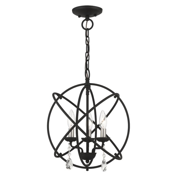 Livex Lighting - Aria - 3 Light Convertible Mini Chandelier in Glam Style - 15.5