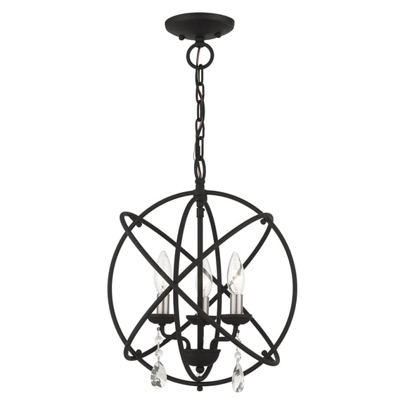 Livex Lighting - Aria - 3 Light Convertible Mini Chandelier in Glam Style - 15.5