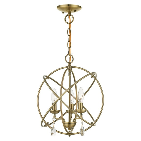 Livex Lighting - Aria - 3 Light Convertible Mini Chandelier in Glam Style - 15.5