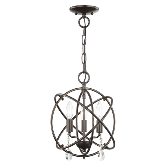 Livex Lighting - Aria - 3 Light Convertible Mini Chandelier in Glam Style -