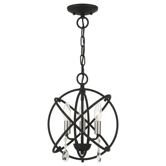 Livex Lighting - Aria - 3 Light Convertible Mini Chandelier in Glam Style -