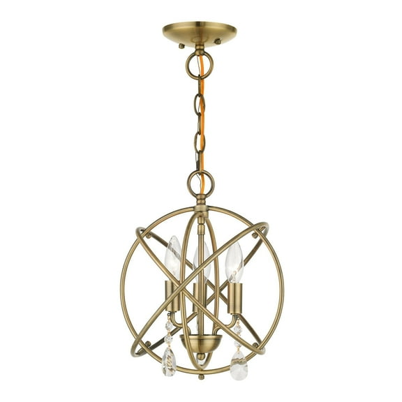 Livex Lighting - Aria - 3 Light Convertible Mini Chandelier in Glam Style -