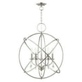 thumbnail image 1 of Livex Lighting Aria 5-Light Transitional Metal Chandelier in Brushed Nickel, 1 of 9