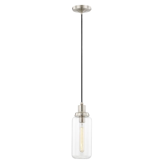 Livex Lighting  Art Brushed Nickel Art Glass 1-light Mini Pendant - Silver