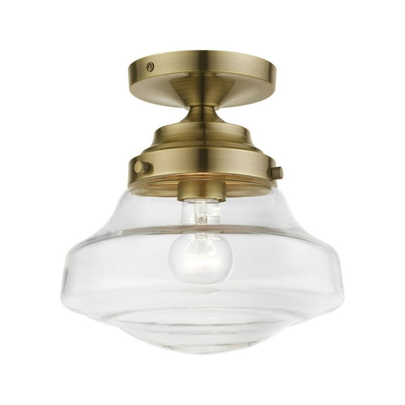 Livex Lighting - Avondale - 1 Light Semi-Flush Mount In Nautical Style-9.25