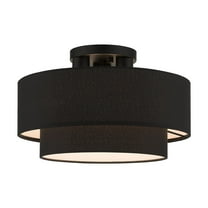 Livex Lighting - Bainbridge - 3 Light Large Semi-Flush Mount In Mid-Century