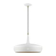 thumbnail image 1 of 49353-03 Livex Lighting Banbury - 1 Light Pendant In Geometric Style-17.5 Inches Tall and 17 Inches Wide-White/Antique Brass Finish    -Traditional, 1 of 10