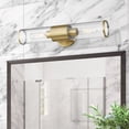 thumbnail image 1 of Livex Lighting Banca 2-Light Metal & Glass ADA Vanity Sconce in Antique Brass, 1 of 13