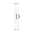 thumbnail image 1 of Livex Lighting Banca 2-Light Metal & Glass ADA Vanity Sconce in Polished Chrome, 1 of 13