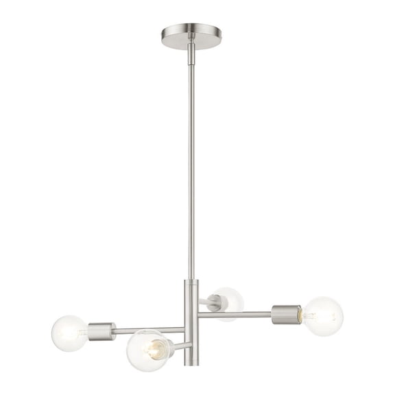 Livex Lighting - Bannister - 4 Light Chandelier in Mid Century Modern Style - 18