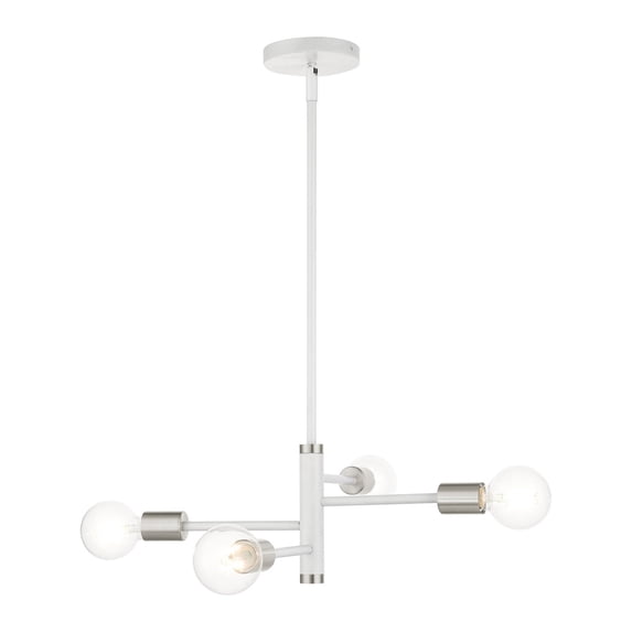 Livex Lighting - Bannister - 4 Light Chandelier in Mid Century Modern Style - 18