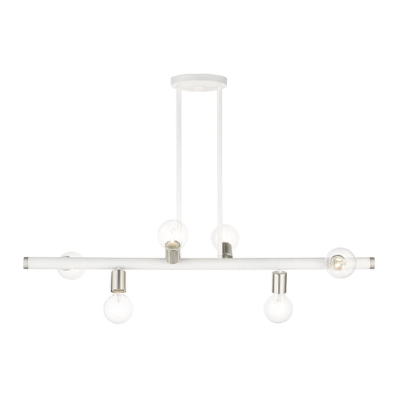 Livex Lighting - Bannister - 6 Light Linear Chandelier in Mid Century Modern
